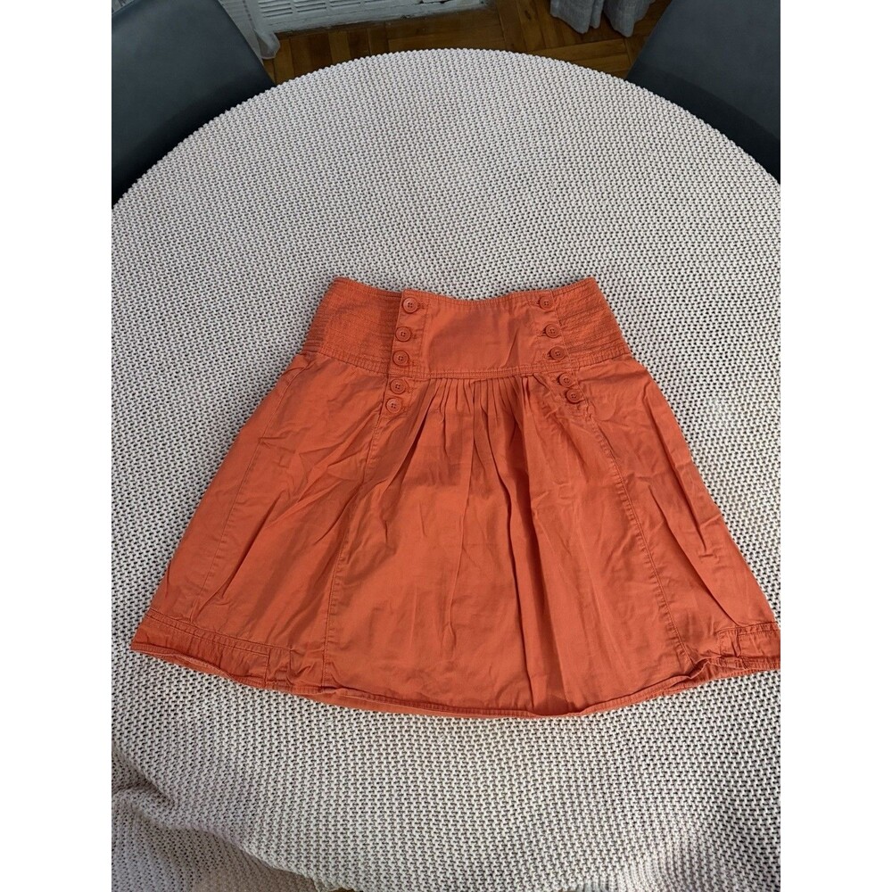 For The Republic Womens Orange Sailor Style Skirt Size 6 Cotton